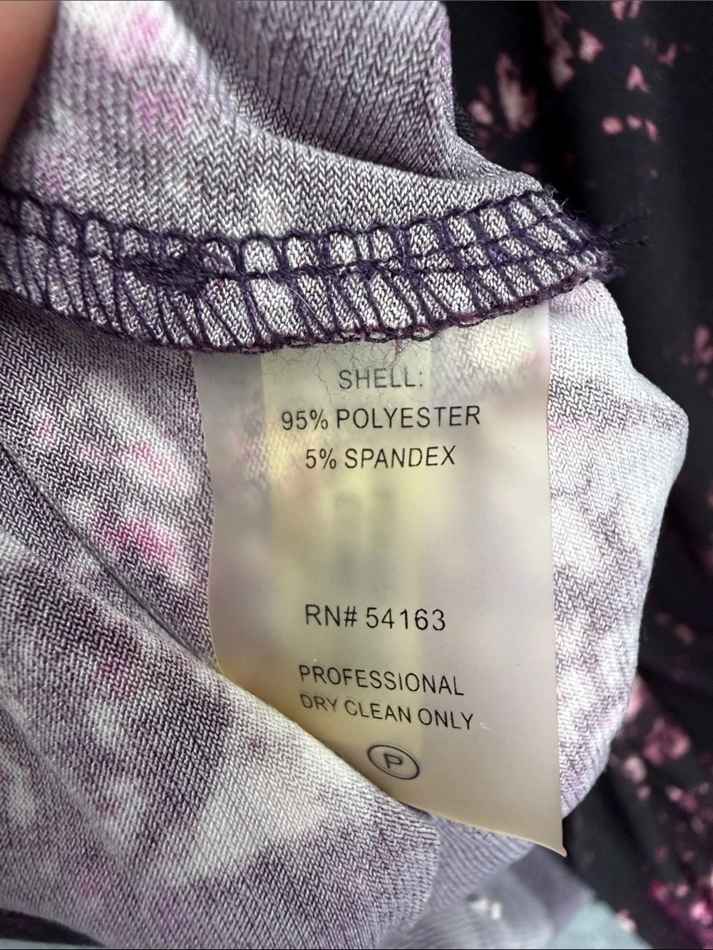 Calvin Klein Black Sleeveless Top with Pink Splash Print Draped Cowl Neck Large